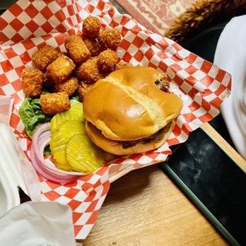 The Brick signature dishes Sriracha Bacon BurgerThe Brick BurgerFluffernutter